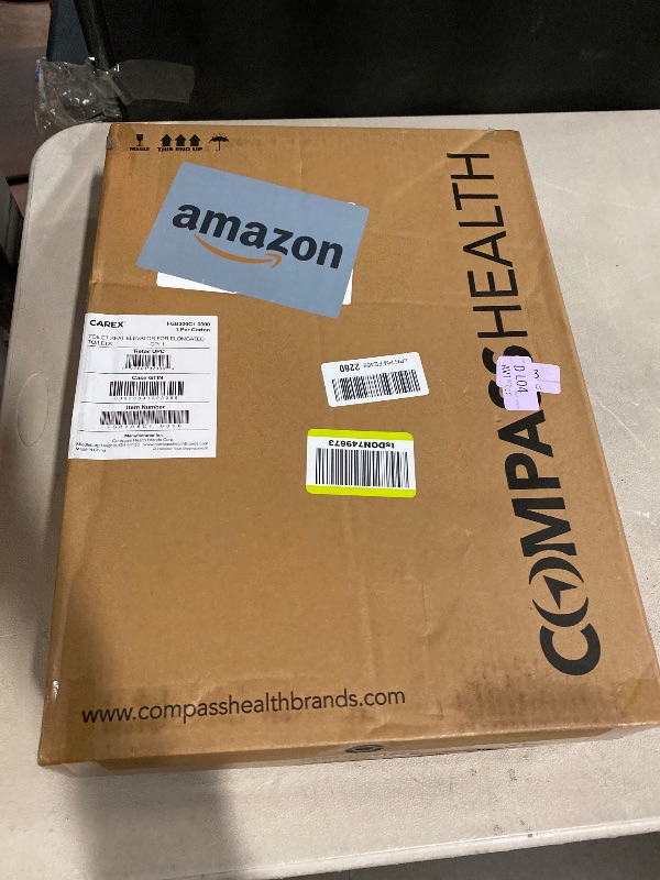 Photo 1 of Carex Toilet Seat Riser, Elongated Raised Toilet Seat Adds 3.5 inches to Toilet Height, for Assistance Bending or Sitting, 300 Pound Weight Capacity Toilet Riser