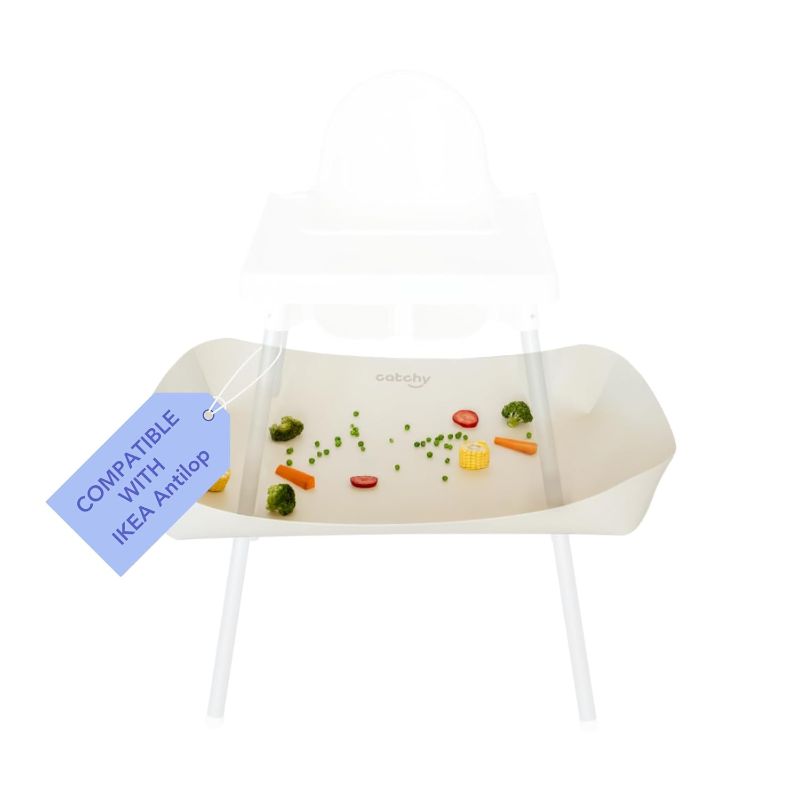 Photo 1 of CATCHY -Food Catcher-Compatible with IKEA Antilop High Chair + 12 Other High Chairs- Highchair Sold Separately -Baby & Toddler Food & Mess Catcher-Premium Linen Inspired - Under High Chair Accessory