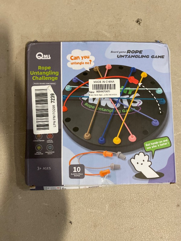 Photo 1 of Brainy Knots Rope Untangling Game,Twisted Rope Puzzle Game, Strategy Board Game Rope Untangling Challenge Game, String Solution Central Lacing Toys