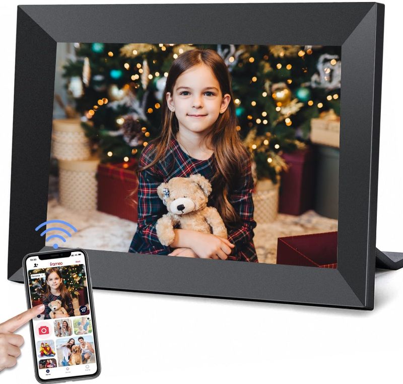 Photo 1 of Frameo 10.1 Inch WiFi Digital Picture Frame with 32GB Storage,1280 * 800P IPS HD Touch Screen,Send Photos/Videos from Your Phone Anywhere, Photo Gifts for Parents and Grandparents