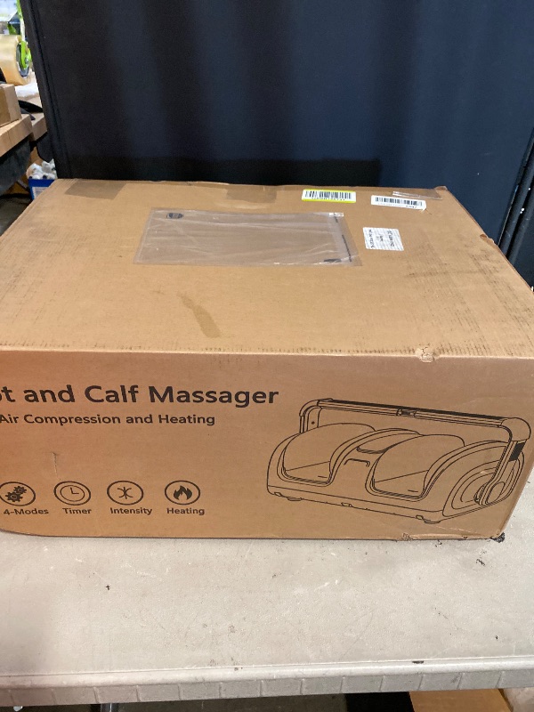 Photo 1 of Shiatsu Foot Massager with Heat, Foot and Calf Massager Machine with Kneading Roller Tissue for Relaxation, Plantar Fasciitis, Pain Relief, for Women & Men, Grey