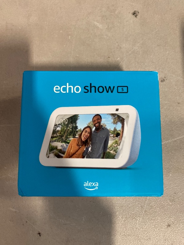 Photo 1 of Amazon Echo Show 5 (newest model), Smart display, Designed for Alexa+, 2x the bass and clearer sound, Cloud Blue