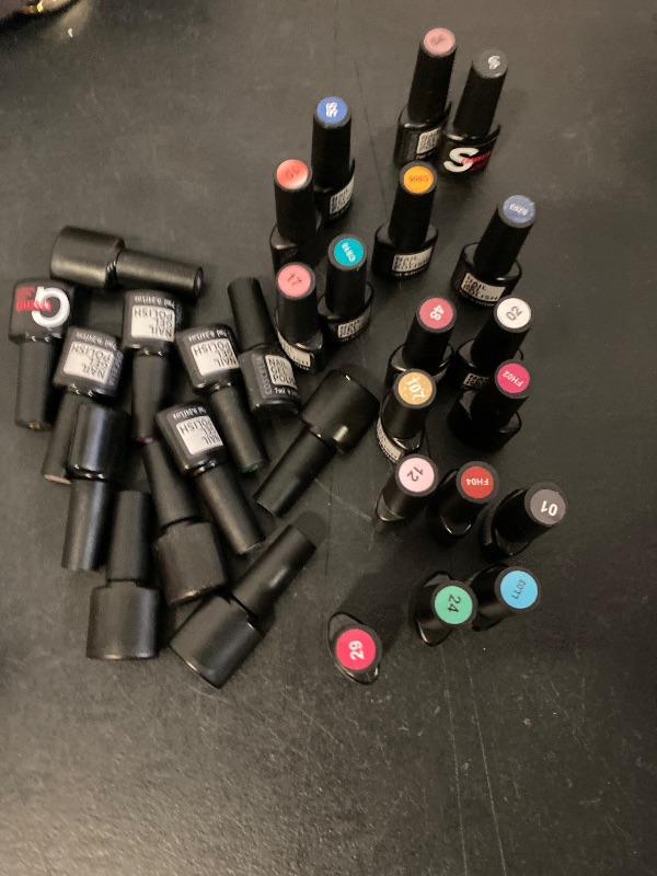 Photo 1 of COSCELIA 40pcs Gel Nail Polish Set, 35 Colors Gel Polish with 5 Top Base Coat Red Nude Pink Glitter All Seasons Colors Nail Art Manicure Kit Salon DIY at Home Valentines Day Gifts for Women