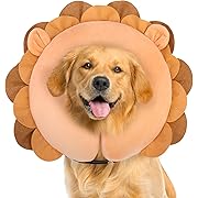 Photo 1 of BEAUTYZOO Dog Cone Alternative After Surgery for Large Medium Small Dogs, Soft Inflatable Cone Collar for Dogs Cats, Dog Neck Donut E Collar Dog Recovery Collar to Stop Licking, Lion, L