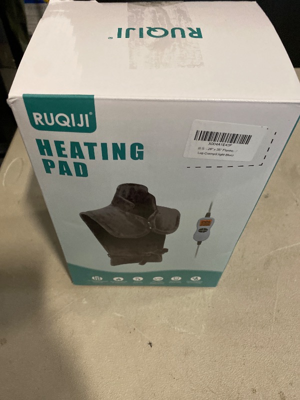 Photo 1 of 26" x 35" Flannel Neck&Shoulder&Back Heating Pad with 12 Temperature Settings& Countdown timer,Pain Relief for Back/Neck/Shoulders/Menstrual Pain, Christmas Gifts for Women Men Mom Dad(Light Blue)