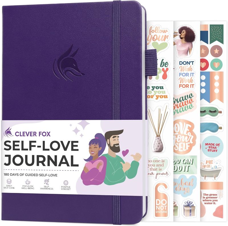 Photo 1 of Clever Fox Self-love Journal – Guided Self-Discovery Log for Self-care, Reflection & Self-help, Mental Health, Gratitude & Mindfulness (Purple)