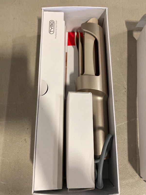 Photo 1 of TYMO CurlPro Plus Automatic Rotating Curling Iron - Upgraded Long Barrel Curling Wand for Long Hair, Ceramic Hair Curler for Women, Anti-Scald, Tangle-Free, 600M Ionic, Dual Voltage, Gold, 1 1/4 Inch
