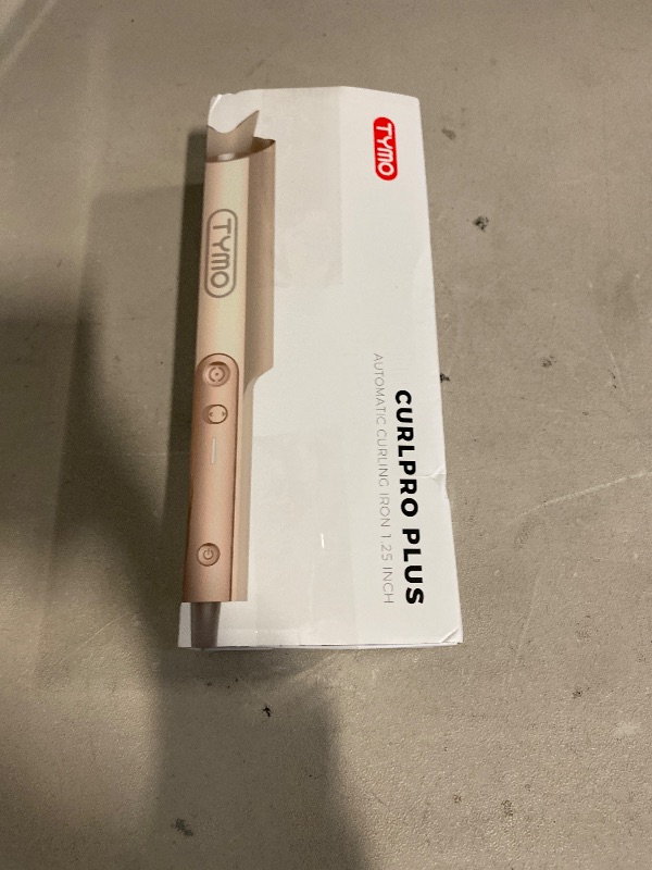 Photo 1 of TYMO CurlPro Plus Automatic Rotating Curling Iron - Upgraded Long Barrel Curling Wand for Long Hair, Ceramic Hair Curler for Women, Anti-Scald, Tangle-Free, 600M Ionic, Dual Voltage, Gold, 1 1/4 Inch