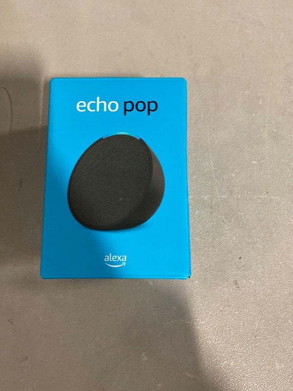 Photo 1 of Amazon Echo Pop (newest model), Our smallest speaker, Designed for Alexa+, Fits in any room, Charcoal