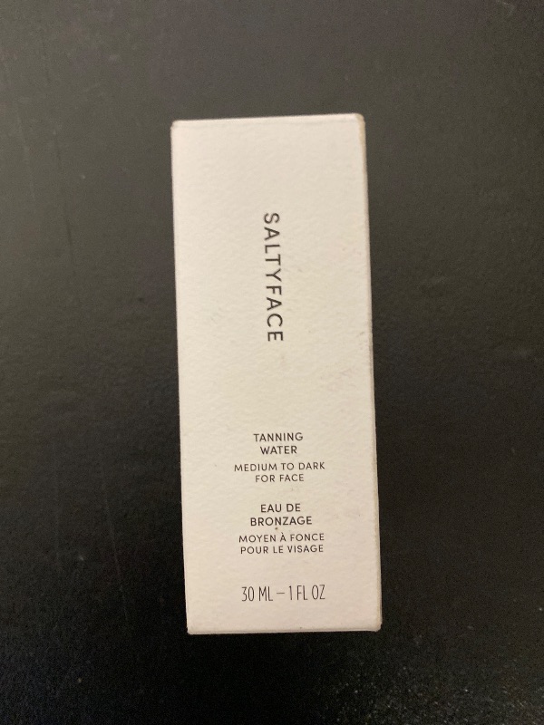 Photo 1 of SALTYFACE - Tanning Water (Medium to Dark) - Self Tanner for Face, Neck, Ears, Chest - No Color Transfer - Oil Free, Fragrance Free - Streak-Free, Non-Clogging - Vegan Skin Care - 1 FL OZ (30 ML)
