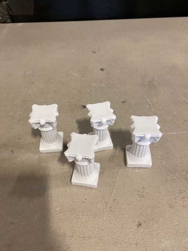Photo 1 of 4Pcs Mini Roman Pillar Greek Columns, Candle Holders Resin Candlestick Stand, Mini Roman Colum for Table Accents Decor Home Decoration Wedding Table Decoration