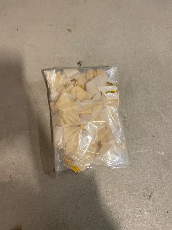 Photo 1 of 50pcs 2-1/2" Gold Satin Ribbon Bows with Twist Ties for Gift Wrapping Packing Christmas Decoration (Gold)