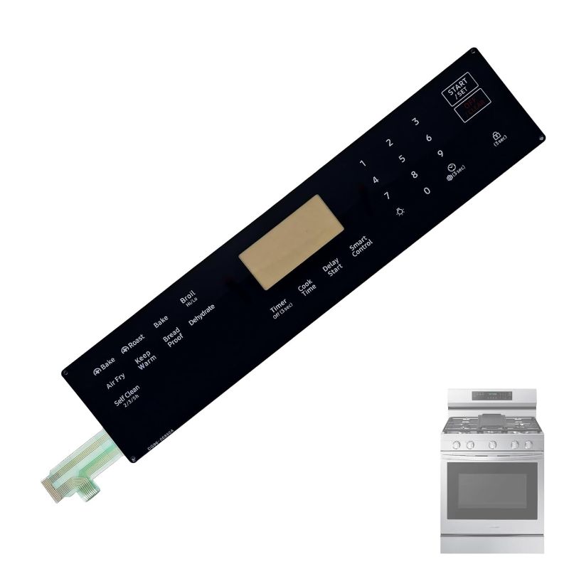 Photo 1 of DG96-00850B Range Membrane Switch Touchpad Control Panel Compatible with Samsung Gas Ranges Ovens,Fit Models NX60A6511SS/AA-01,NX60A6511SS/AA-00,NX60A6511SG/AA-00,NX60A6511SB/AA-00