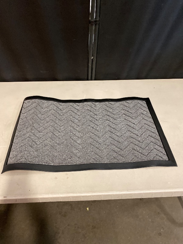 Photo 1 of Door Mat for Outdoor Indoor Entrance, Entry Mat Skidproof and Waterproof, Front Door Mats with Durable Non-Slip Backing. Grey, 17"x29.5"