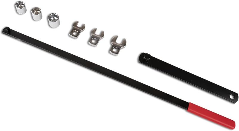 Photo 1 of 8PCS Serpentine Belt Tool Kit, Belt Tensioner Wrench Set 3/8" & 1/2" Drive for Automotive Engine Maintenance
