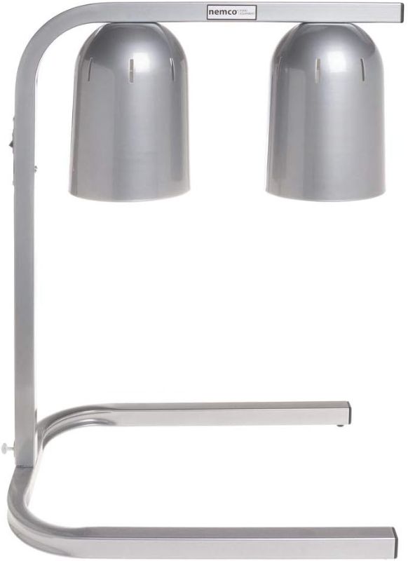 Photo 1 of (black) Nemco 6000A-2 Two Bulb Freestanding Heat Lamp - 120V (black)