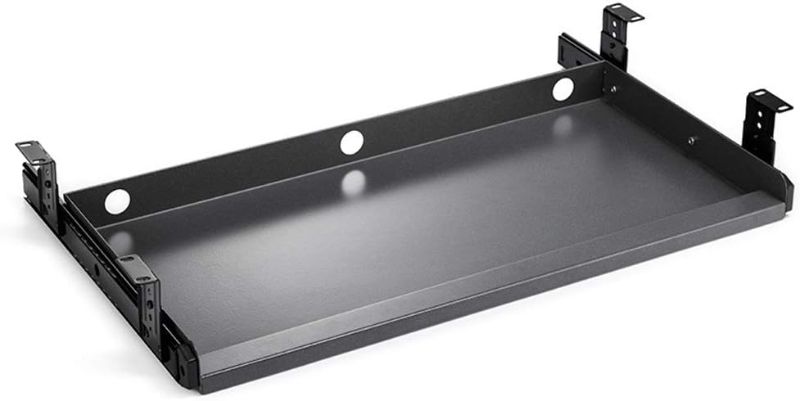Photo 1 of Keyboard Tray Under Desk Heavy-Duty Metal Slide-Out Platform Drawer Tray (Gray)