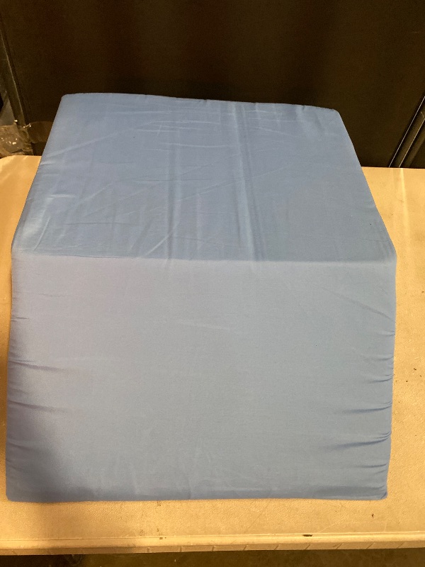 Photo 1 of DMI Firm Leg Wedge Pillow for Back Pain Relief (FSA Eligible), High-Density Foam, Bed Wedge Pillow For Legs Elevation, Knee Pain, Post Surgery Pillow, Circulation and Swelling, Pregnancy, Blue