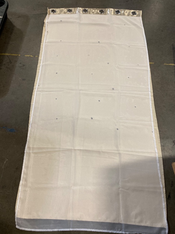 Photo 1 of 2 Panels Star curtains, blackout curtains, bedroom double-layer curtains, children's curtains, cute curtains, children's blackout curtains, 72-inch long 2 panel, 39.37"* 78.74",Beige