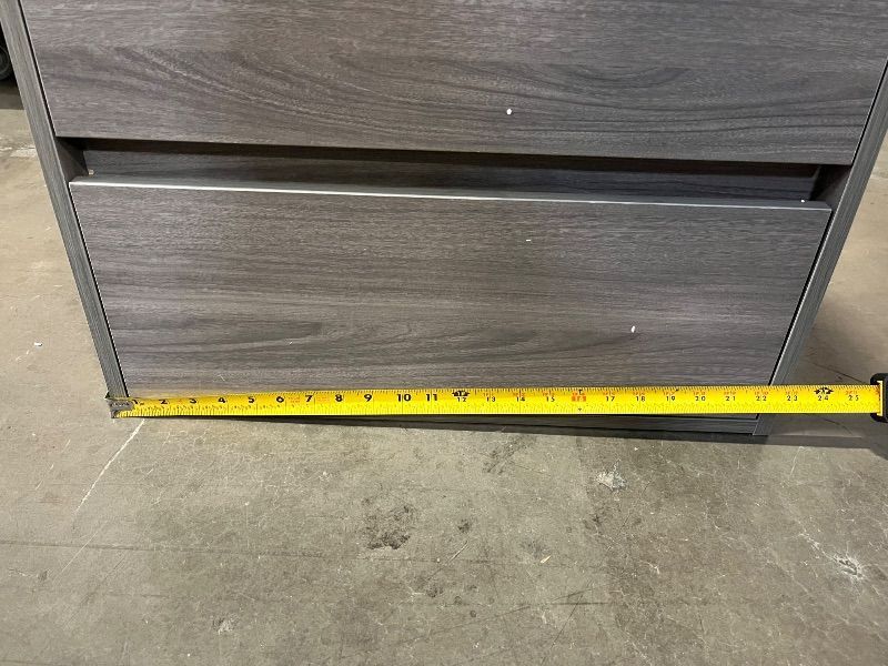 Photo 1 of 22 Inch Floating Bathroom Vanity with Sink, Modern Wall Mounted Small Bathroom Vanity, 2 Drawer Bathroom Sink Cabinet with Ceramic Sink, Soft Close Slides, Grey