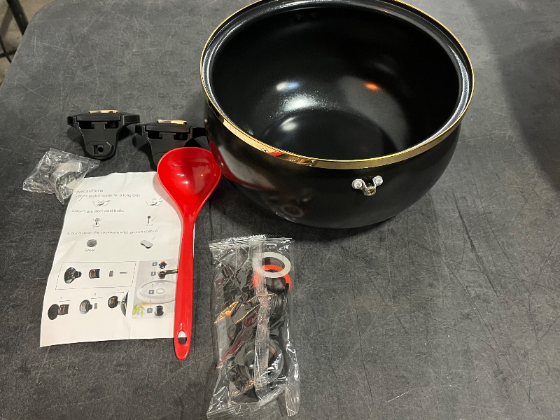 Photo 1 of 8.45QT Non-Stick Multi-Function Soup Pot, Twist-Lock Handle with Ladle, All Stovetops for Home Commercial Use
