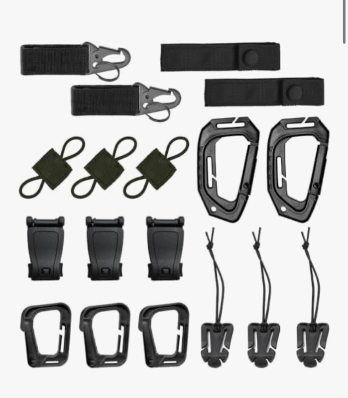 Photo 1 of  Molle Accessory Clips Kit , Molle System Belt Loops Molle Strap Attachments for Tactical Backpacks 