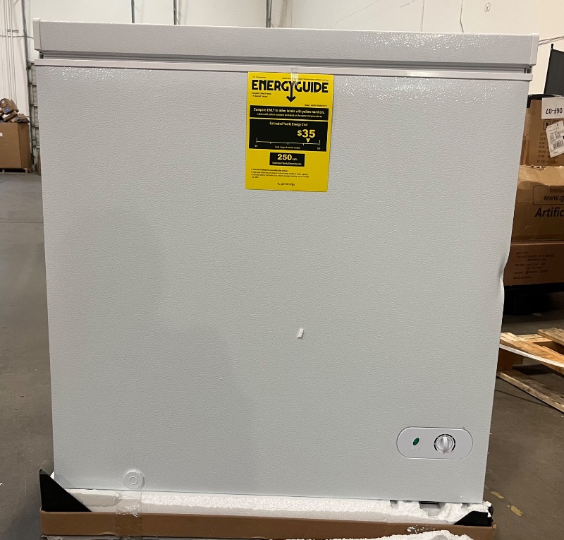 Photo 1 of Chest Freezer Compact Freezer with 1 Removable Baskets, Free Standing Top Open Door Deep Freezer, Adjustable Temperature for Home Dorm, Bar, Basement, Kitchen