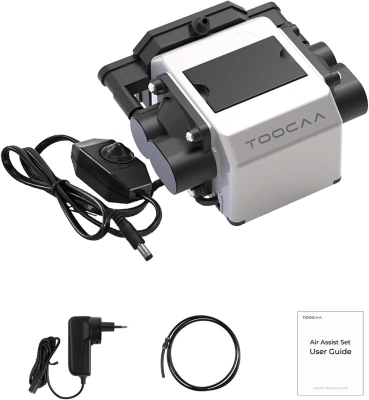 Photo 1 of TOOCAA Air Assist Pump Kit for TOOCAA L2 and Most of Laster Cutter & Engraver,Air Assist with Adjustable 30L/Min - Faster and Deeper Cutting, Remove Smoke & Clean Surface, Protect Laser Lens,Low Noise
