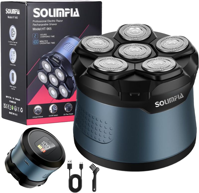 Photo 1 of Head Shaver for Bald Men Magnetic Electric Razor Hair Trimmer for Men Large Battery Capacity, Rechargeable LED Display Head Shavers with Type-C Charge Waterproof Wet/Dry