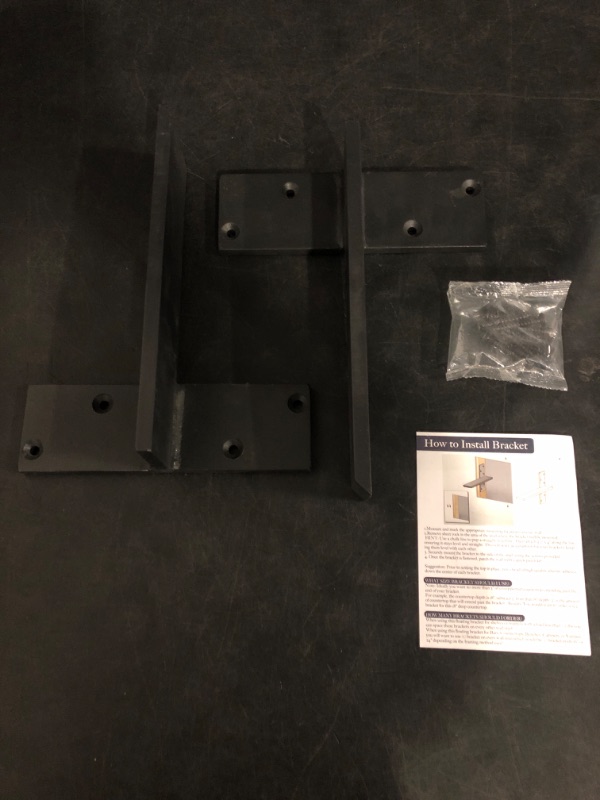Photo 1 of Floating Shelf Bracket 3/8" Thick Heavy Duty Shelf Brackets 2 Pack Free Hanging Countertop Support Bracket 10" Lx2.5 W Floating Wall Brackets for Cabinets, Granite, Dishwasher, Bench Seats Vanities