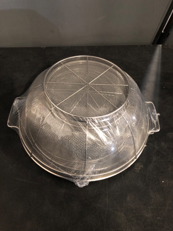 Photo 1 of U.S. Kitchen Supply Set of 3 Stainless Steel Colander Strainers Net Baskets 5, 4, & 3-Quart - Colander with Handles & Resting Base - Stainless Steel Sieve, Mesh Strainers and Colanders for Kitchen