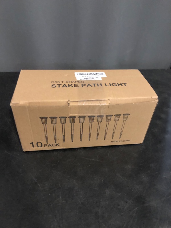 Photo 1 of DenicMic Solar Lights Outdoor 10 Pack Waterproof 6000K Cold White LED Stainless Steel Stake for Pathway Yard Garden Driveway Solar Powered Outside Christmas Decor