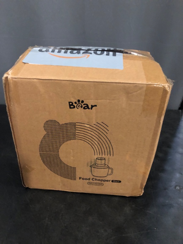 Photo 1 of Bear Food Processor, Electric Food Chopper with 8 Cup/2L Handheld Glass Bowls, No-Hole 4 Bi-level Stainless Steel Blades for Easy Cleaning, 2 speed 400W Power Motor Grinder for Meat, and Baby Food