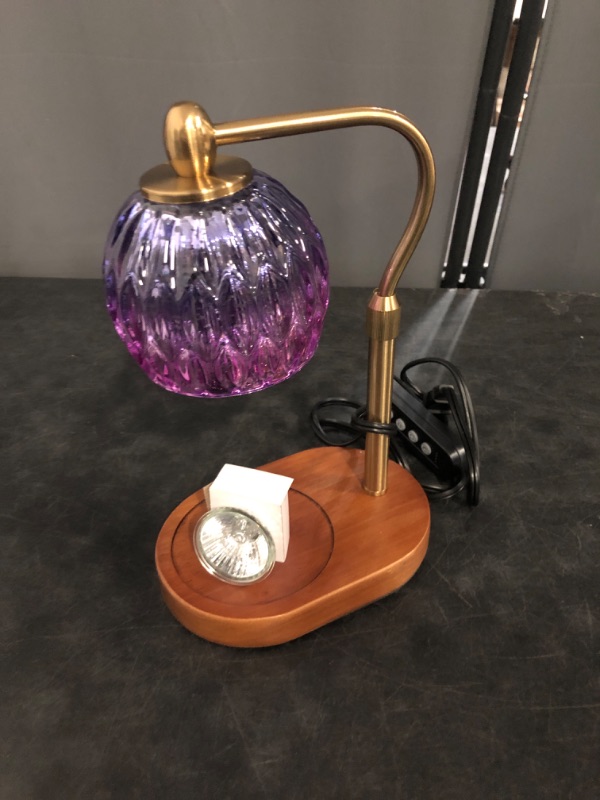 Photo 1 of Candle Warmer Lamp, Height Adjustable with Timer & Dimmer, Compatible with Different Sizes of Aroma Candles, Room Decor and House Warming Gifts (Purple) (Candle Jar Not Included)