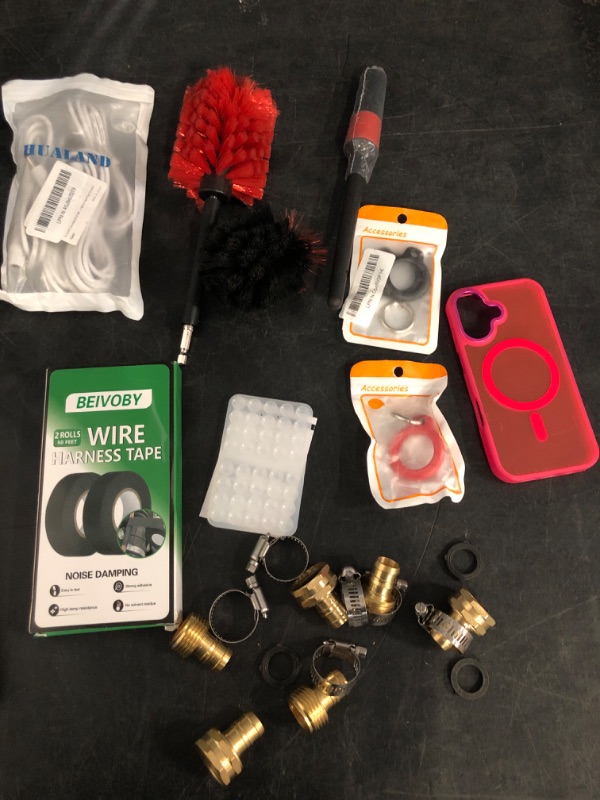 Photo 1 of 14 mixed items cell phone, tool and wires.