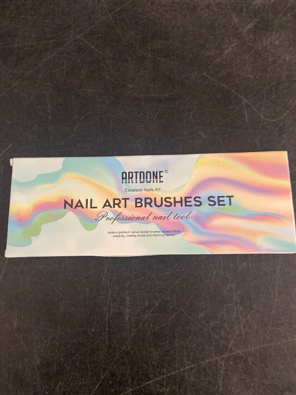 Photo 1 of Artdone Metallic Nail Art Pens, Liner Brushes Set, 5PCS Black Color Nail Tools For Long Lines, Thin Details, Fine Drawing, Liner Brush UV Gel Polish Painting Nail Design Sizes 5/8/12/20/25mm