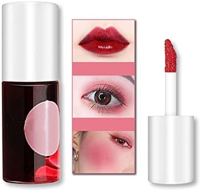 Photo 1 of Mini Liquid Lipstick,Cheek and Lip Tint Stain | Lipstick Long Lasting Waterproof |,Multifunction Women Tint Dyeing Liquid Lipgloss Blusher,Makeup Cosmetics (#04 Cherry Red)