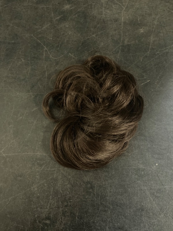 Photo 1 of Hairro Messy Hair Bun Hair Piece For Women Scrunchy Synthetic Hair Updo Wavy Scrunchies Elastic Donut Stretchy Wedding Bridal Chignons Hair Bun Hairpiece Easy Bun For Girl 1pcs 30g #10 Ash Brown
