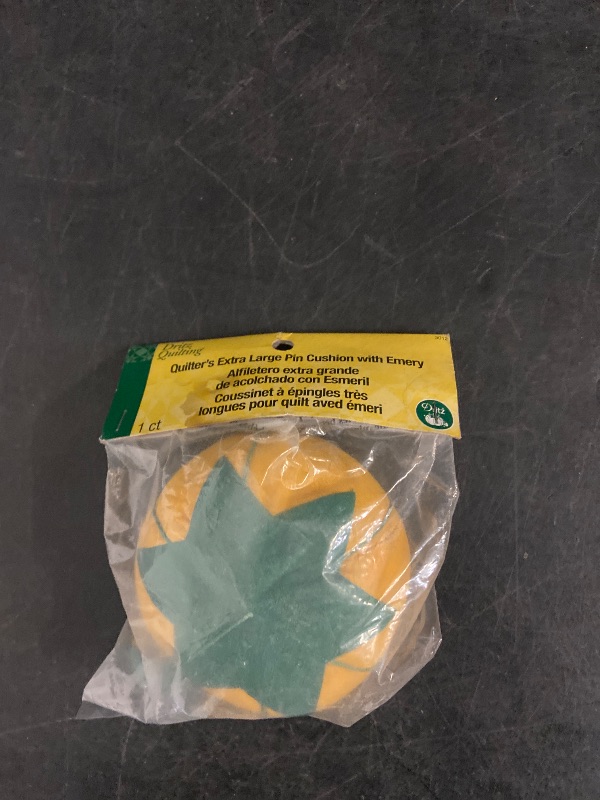 Photo 1 of 2.75" Tomato Pin Cushion Pincushion with Strawberry Emery (6.7cm) (Yellow)