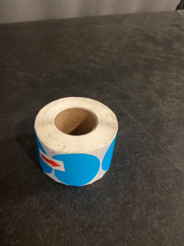 Photo 1 of Hybsk 2 inch Circle Color Direct Thermal Stickers Shipping Labels for Barcodes,Name Tag,DIY Logo Design,QR Code,Inventory– Compatible with Zebra,Rollo,Munbyn,and More-750 pcs (2 inch,Blue)