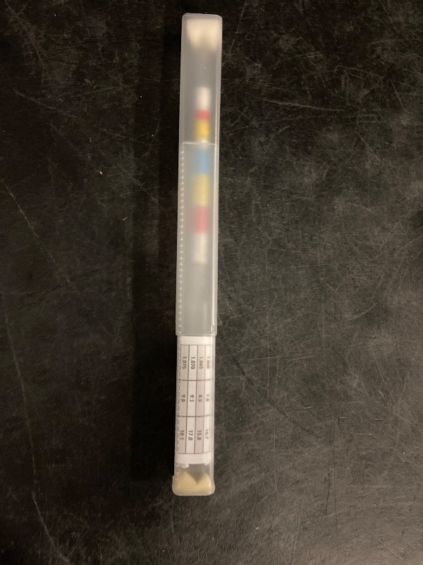Photo 1 of FastRack Triple-Scale Hydrometer - ABV Hydrometer - Specific Gravity Hydrometer to accurately Test ABV and the Specific Gravity of Your Wine, Beer, Mead or Kombucha