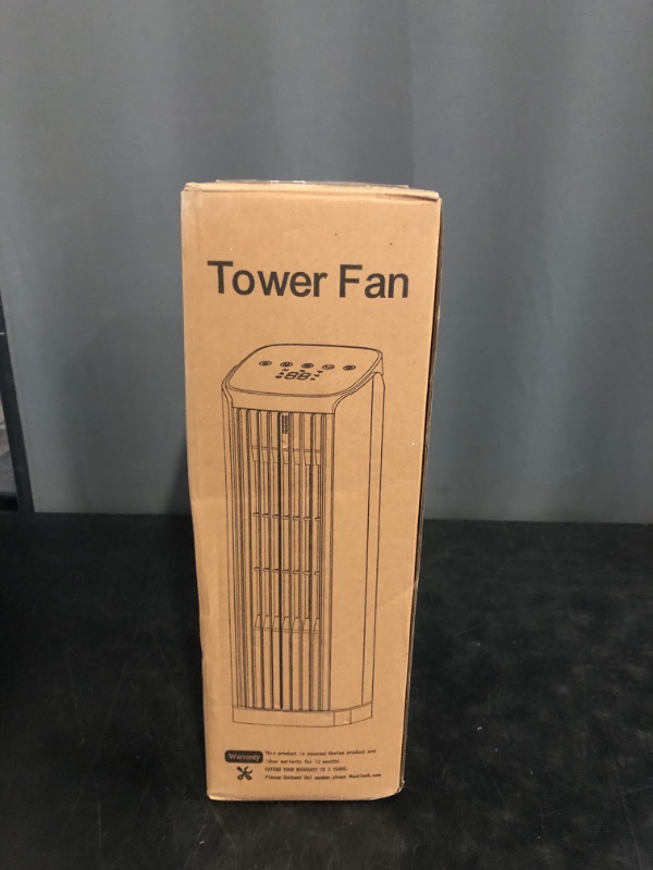Photo 1 of Fan for Bedroom, 13" Tower Fan with Remote, 4 Modes 4 Speeds Max 24ft/s, 70° Oscillating Desk Fan, 12H Timer Portable Fans, Cooling Fans for Office, Home