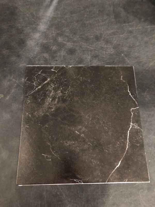 Photo 1 of 40 Sheet Vinyl Flooring 12” x 12” Peel and Stick Floor Tile Waterproof Black Marble Vinyl Floor Tiles Clearance Self Adhesive Floor Tiles Sticky Laminate Flooring for Bathroom Kitchen Basement