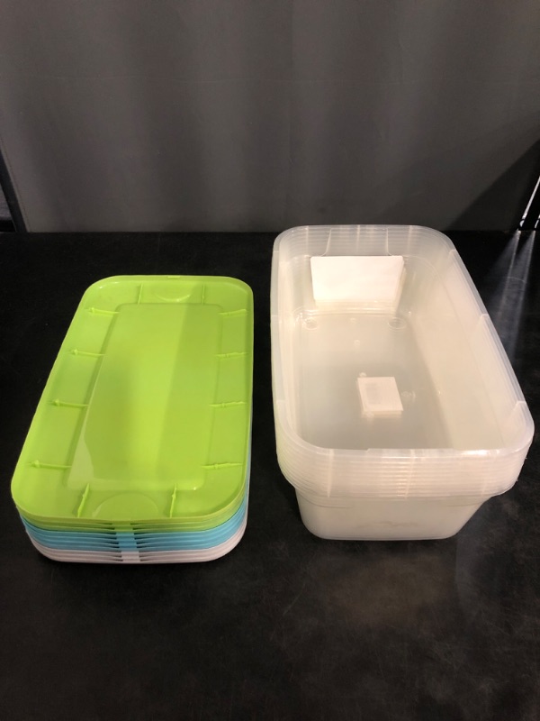 Photo 1 of Case of 10 Shoe Box's with lids (Clear) - Exterior Dimensions: 7-1/2x13x4-1/4