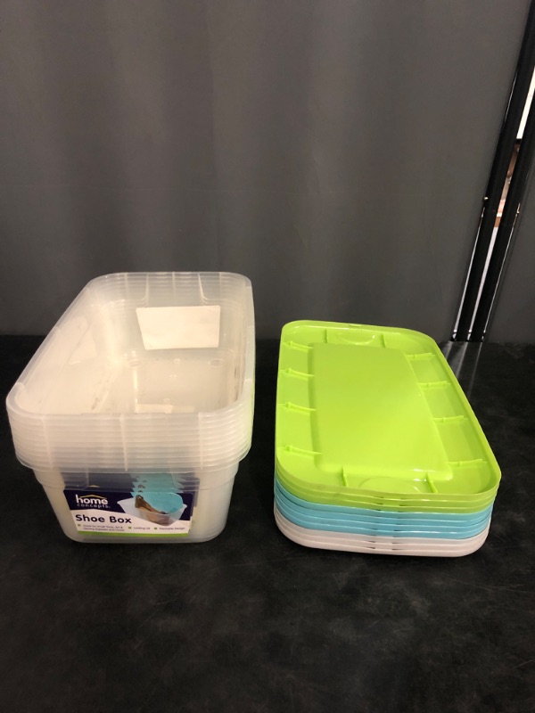 Photo 1 of Case of 10 Shoe Box's with lids (Clear) - Exterior Dimensions: 7-1/2x13x4-1/4