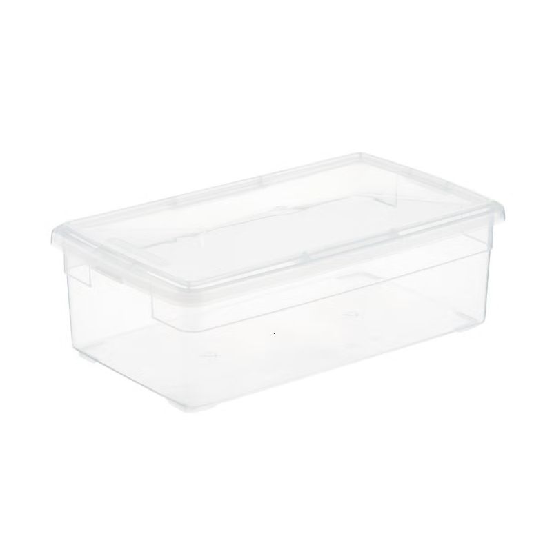Photo 1 of Case of 6 Shoe Box's No lids (Clear) Exterior Dimensions: 7-1/2x13x4-1/4