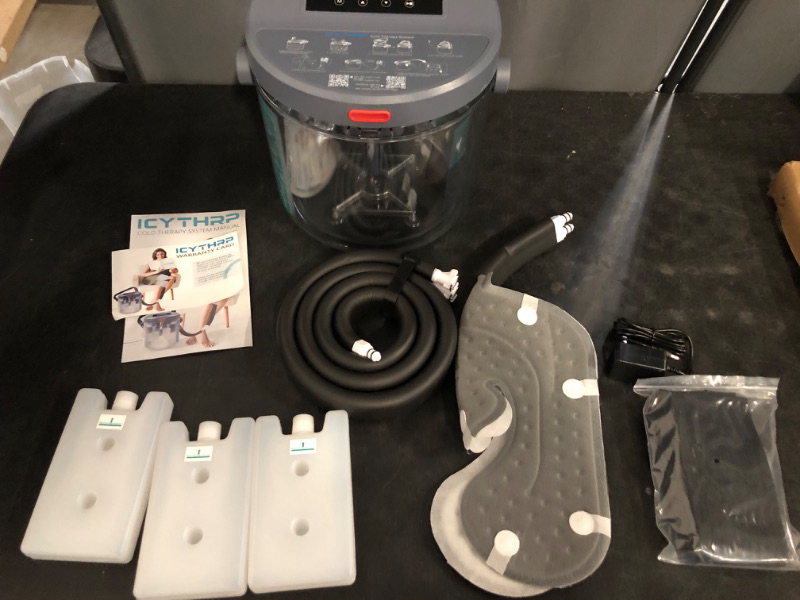 Photo 1 of Cold Therapy Machine with Programmable Timer, Ice-Machine-for-Knee-After-Surgery, Knee Replacement Recovery Equipment, Cryotherapy Pain Relief w/Compression Pad for Shoulder, Ankle (Gray)
