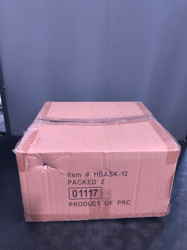 Photo 1 of 2 Pack Metal Hanging Planter Basket with Coco Coir Liner Chain Round for Garden Decoration Porch Indoor Outdoor (S Shape)
