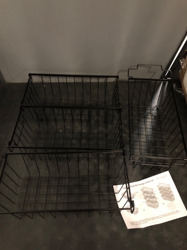 Photo 1 of 4 Pack Freezer Organizer Bins(14.6‘’L X 7.1‘’W X 5.2‘’H) Suitable for 5-7 Cu.Ft Chest Freezer Sort Frozen Meats | Stackablet Chest Freezer Organizer Bins Get Food Easily w/Handle, Gifts Ideas for Mom