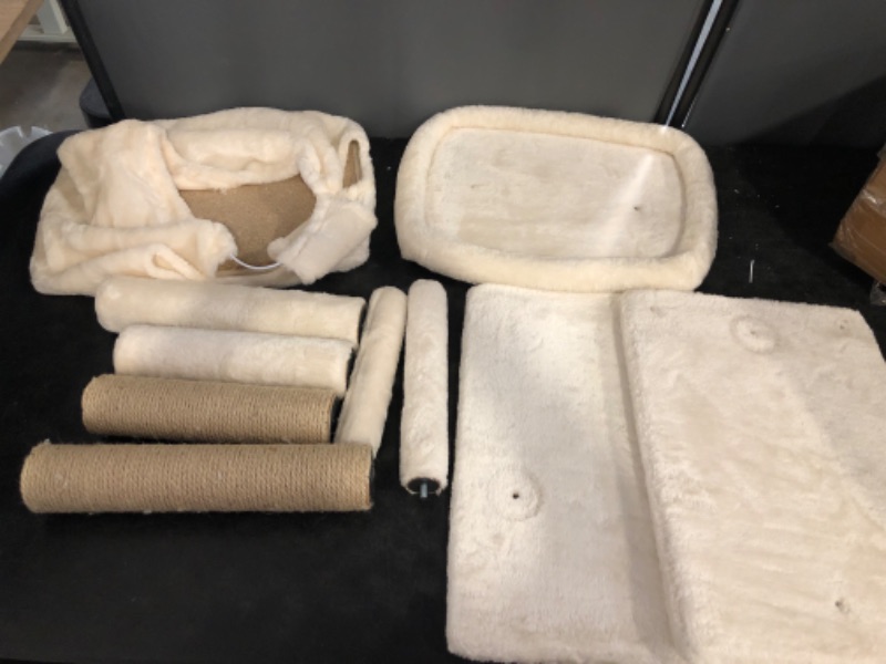 Photo 1 of FISH&NAP Cute Cat Tree Kitten Cat Tower for Indoor Cat Condo Sisal Scratching Posts with Jump Platform Cat Furniture Activity Center Play House Beige